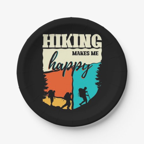 Hiking Makes Me Happy Paper Plates