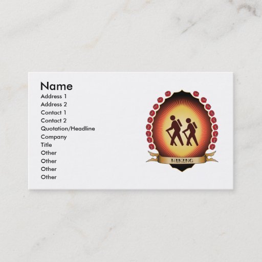 Customizable Hiking Mandorla Business Card Template