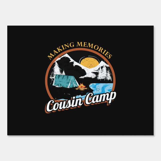 Hiking Memories Cousin Camp Sign (Front)