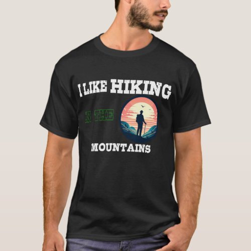 Hiking men in the mountain T_Shirt