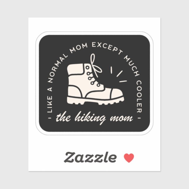 Hiking mom hiker cool mama funny outdoor black sticker (Sheet)