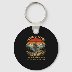 Hiking mom like a normal mom hiker women vintage keychain