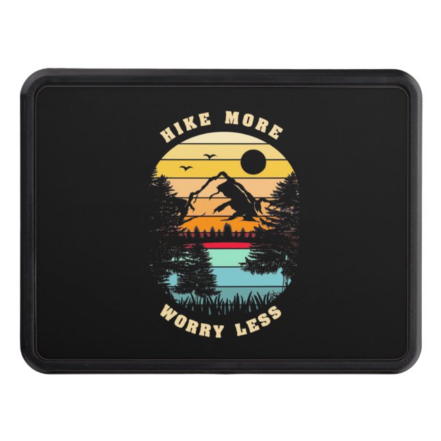 Hiking More Worry Less Hitch Cover (Front)