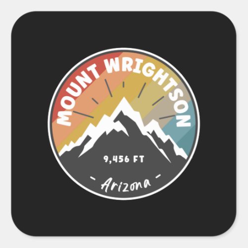 Hiking Mount Wrightson Arizona Square Sticker