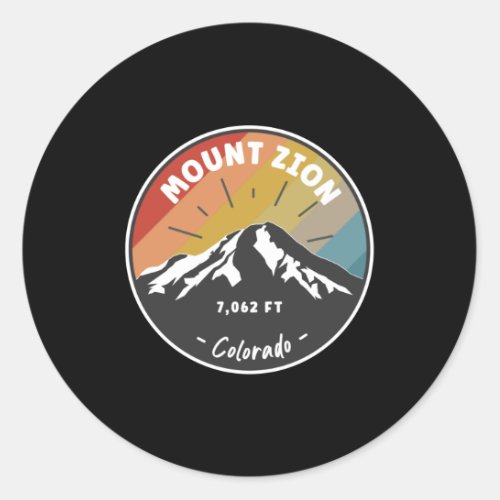 Hiking Mount Zion Colorado Classic Round Sticker