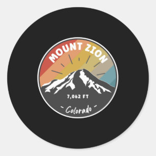 Hiking Mount Zion Colorado Classic Round Sticker