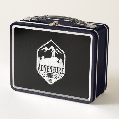 Hiking Mountain Adventure Buddies Camping Metal Lunch Box