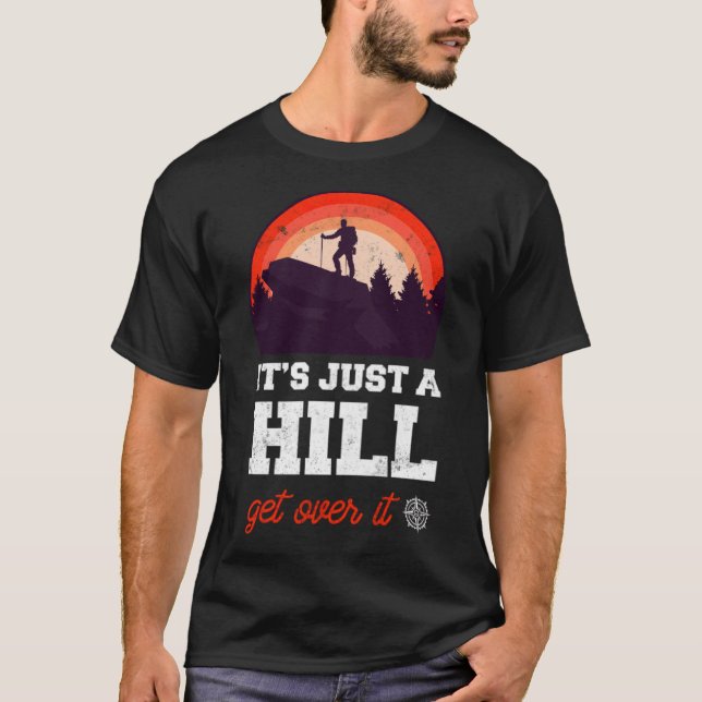 Hiking Mountain black tshirt  (Front)