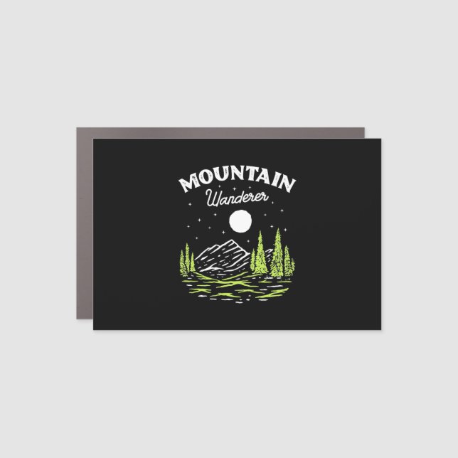 Hiking Mountain Wanderer Car Magnet (Front)
