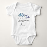 Hiking Mountains Universe Whispers Welcome Home Baby Bodysuit at Zazzle