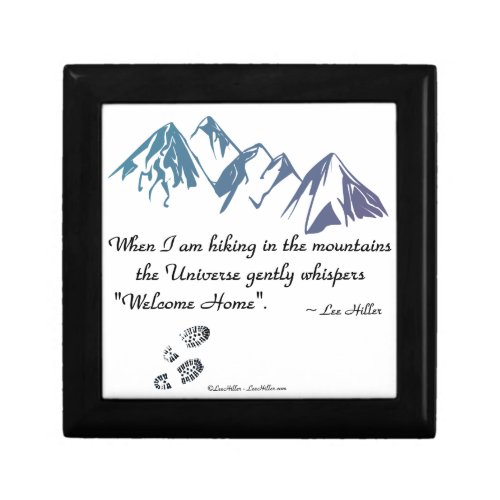 Hiking mountains Universe whispers Welcome Home Gift Box