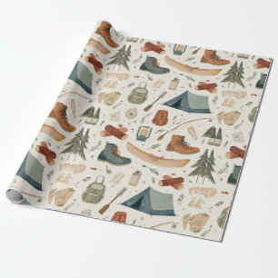 Hiking & Nature Outdoor Camping Adventure Travel  Wrapping Paper