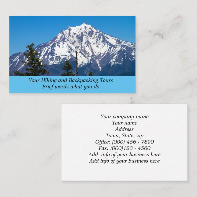 Hiking Oceania, 3.54" x 2.165" Business Card (Front/Back)