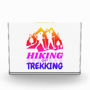 Hiking or Trekking Acrylic Award