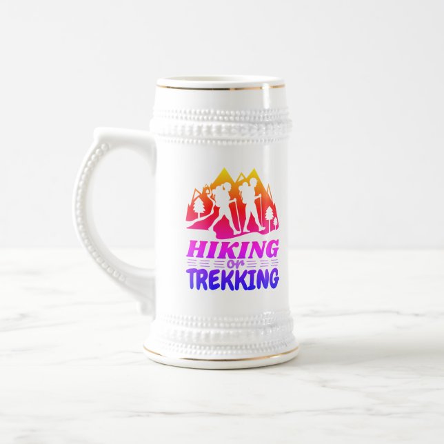 Hiking or Trekking Beer Stein (Left)