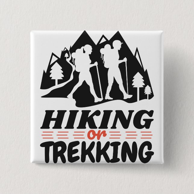 Hiking or Trekking Button (Front)