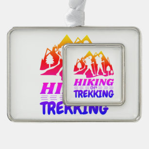 Hiking or Trekking Christmas Ornament