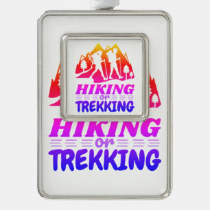 Hiking or Trekking Christmas Ornament