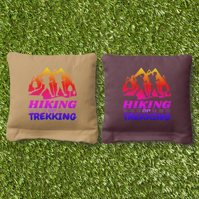 Hiking or Trekking Cornhole Bags (Grass)