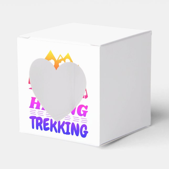 Hiking or Trekking Favor Boxes (Front Side)