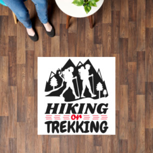 Hiking or Trekking Floor Decals