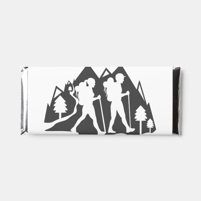 Hiking or Trekking Hershey Bar Favors (Front)