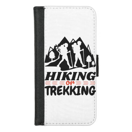 Hiking or Trekking iPhone 87 Wallet Case