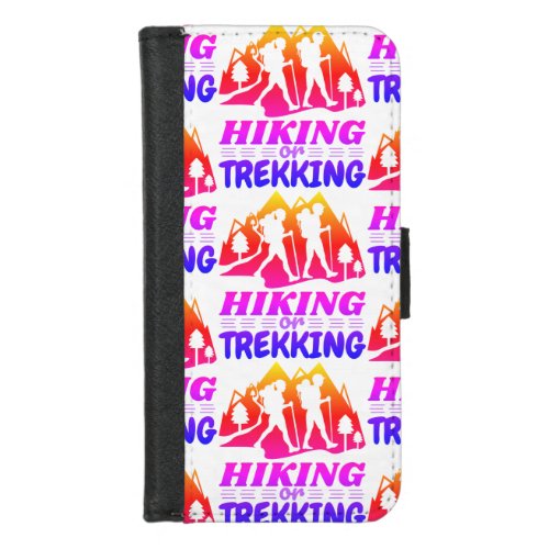 Hiking or Trekking iPhone 87 Wallet Case