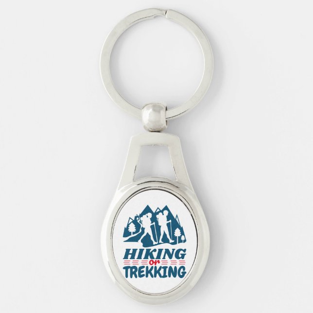 Hiking or Trekking Keychain (Front)