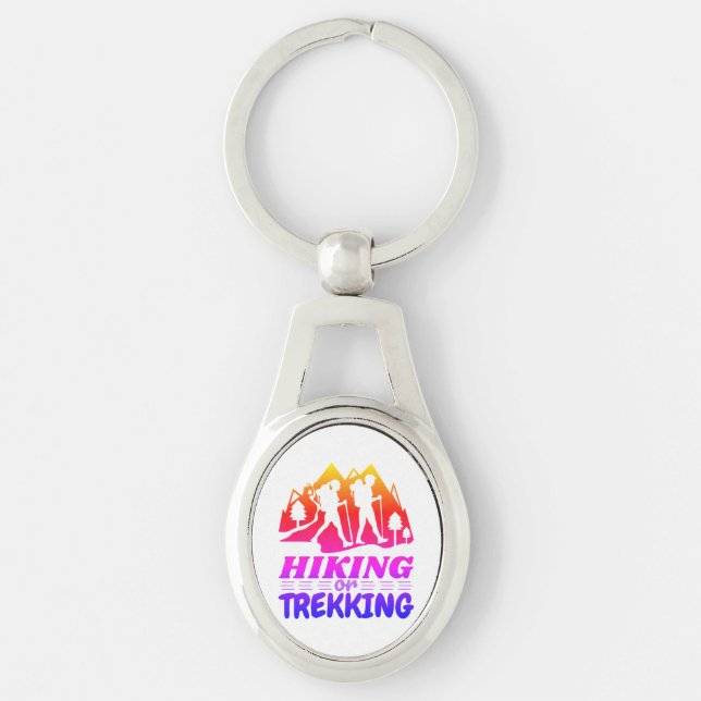 Hiking or Trekking Keychain (Front)
