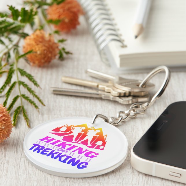 Hiking or Trekking Keychain (Front Right)