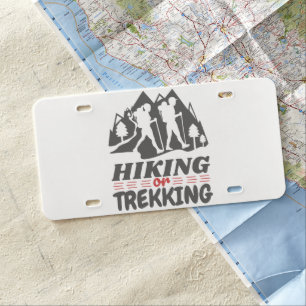 Hiking or Trekking License Plate