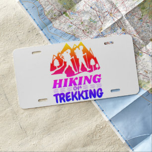 Hiking or Trekking License Plate