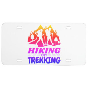 Hiking or Trekking License Plate