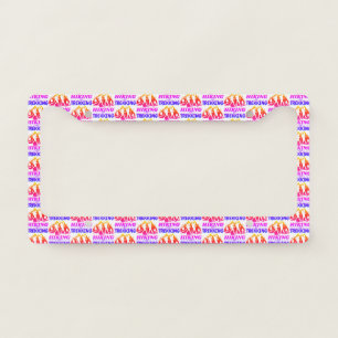 Hiking or Trekking License Plate Frame