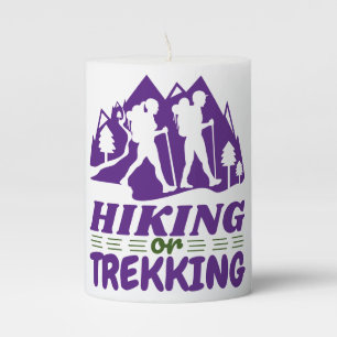 Hiking or Trekking Pillar Candle