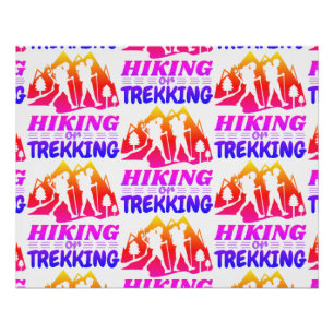 Hiking or Trekking Poster