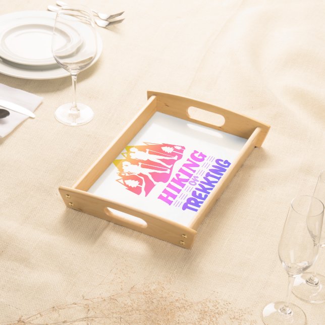 Hiking or Trekking Serving Tray (Front)