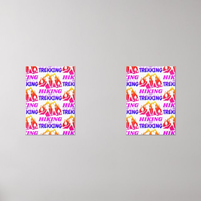 Hiking or Trekking Wall Art Sets (Front)