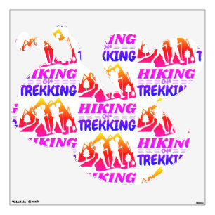 Hiking or Trekking Wall Decal
