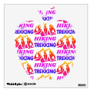 Hiking or Trekking Wall Decal