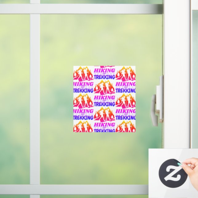 Hiking or Trekking Window Cling (Home)