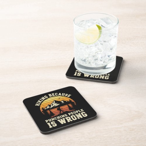 Hiking Outdoor Funny Hiker Beverage Coaster