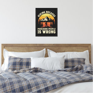 Hiking Outdoor Funny Hiker Canvas Print
