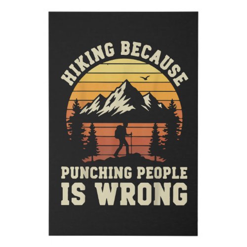 Hiking Outdoor Funny Hiker Faux Canvas Print
