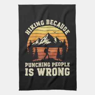 Hiking Outdoor Funny Hiker Kitchen Towel