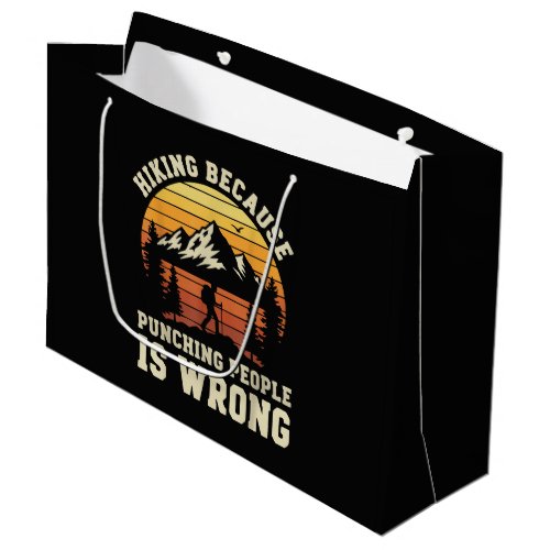 Hiking Outdoor Funny Hiker Large Gift Bag