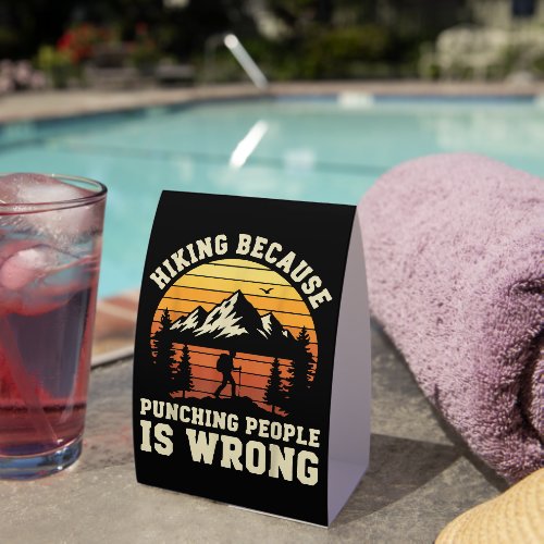 Hiking Outdoor Funny Hiker Paper Table Tent