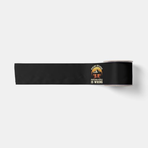 Hiking Outdoor Funny Hiker Satin Ribbon