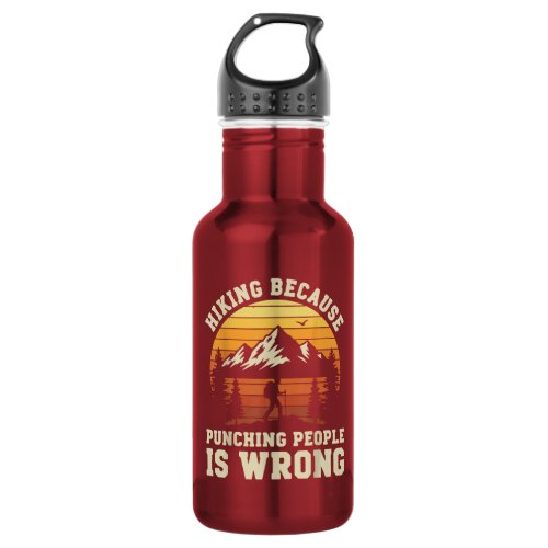Hiking Outdoor Funny Hiker Stainless Steel Water Bottle
